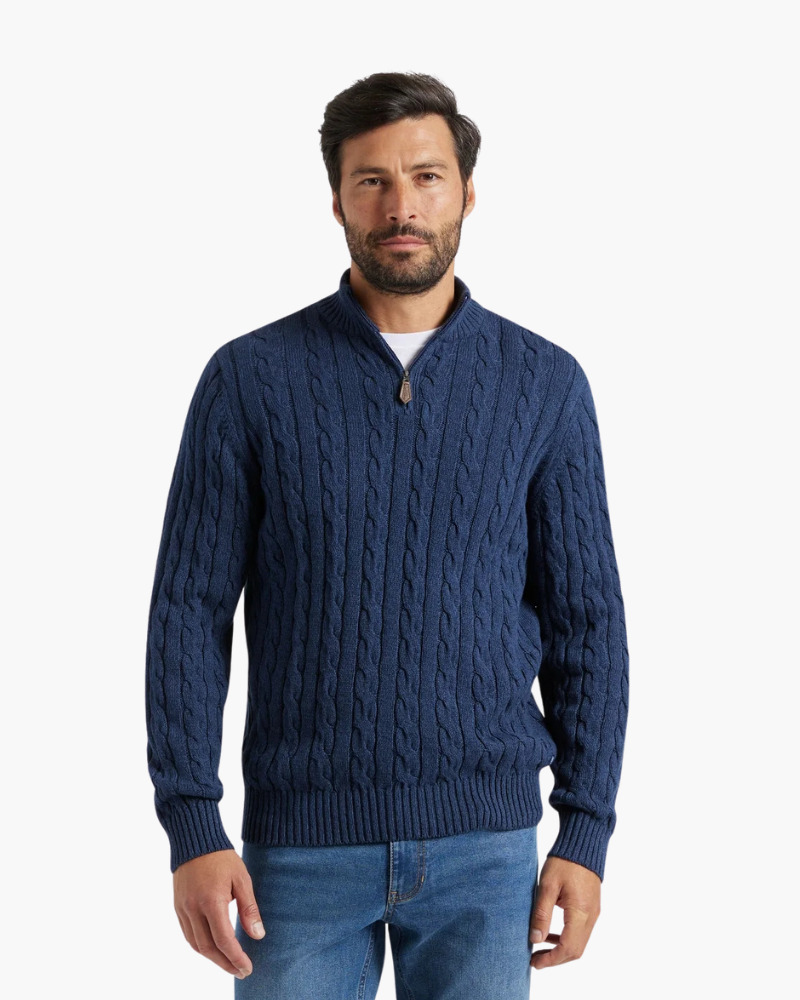 RENVO Half-Zip Sweater