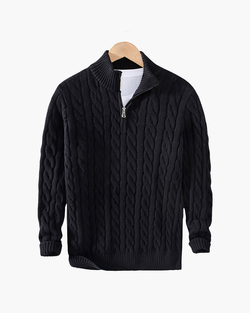 RENVO Half-Zip Sweater