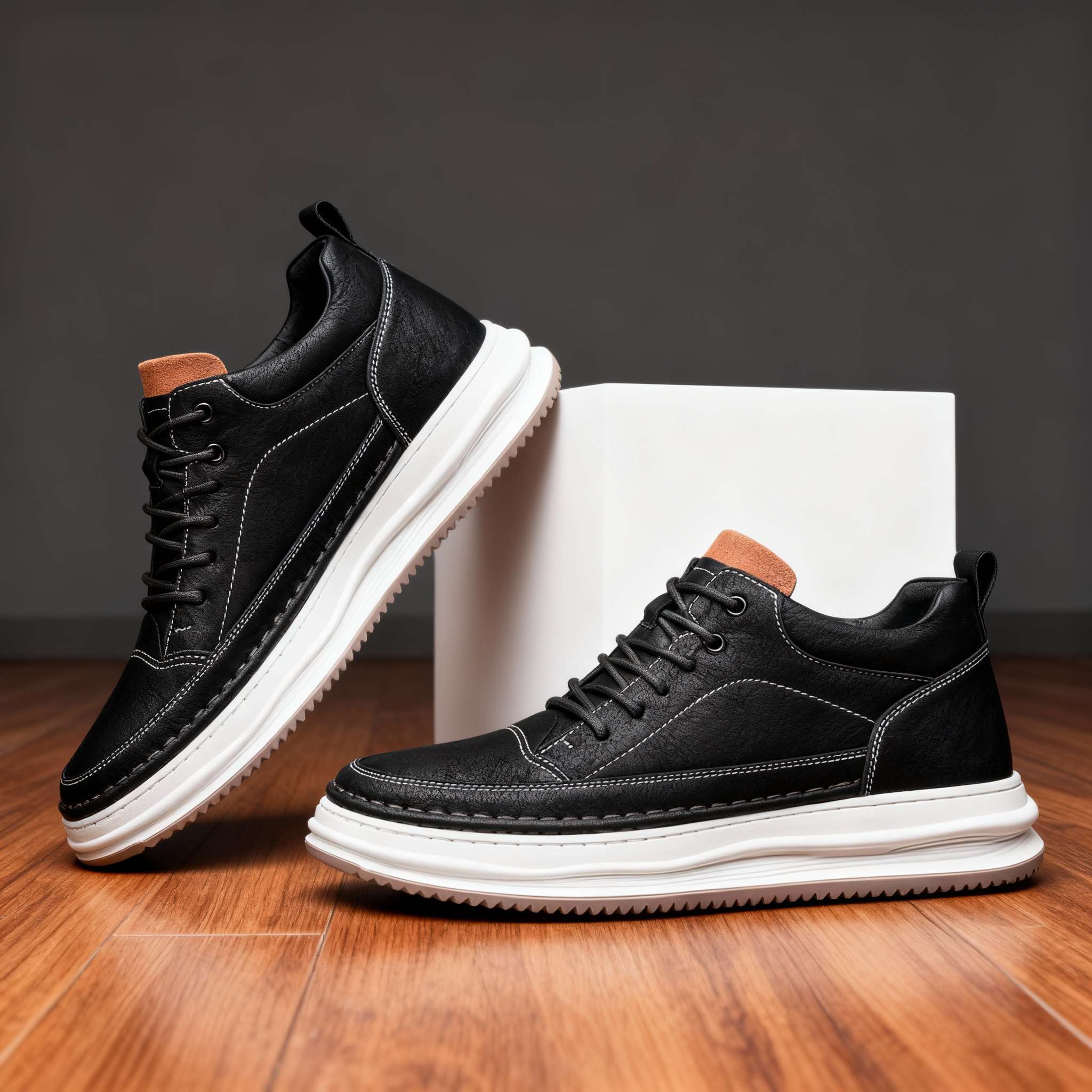 RENVO Oakfield Leather Sneakers